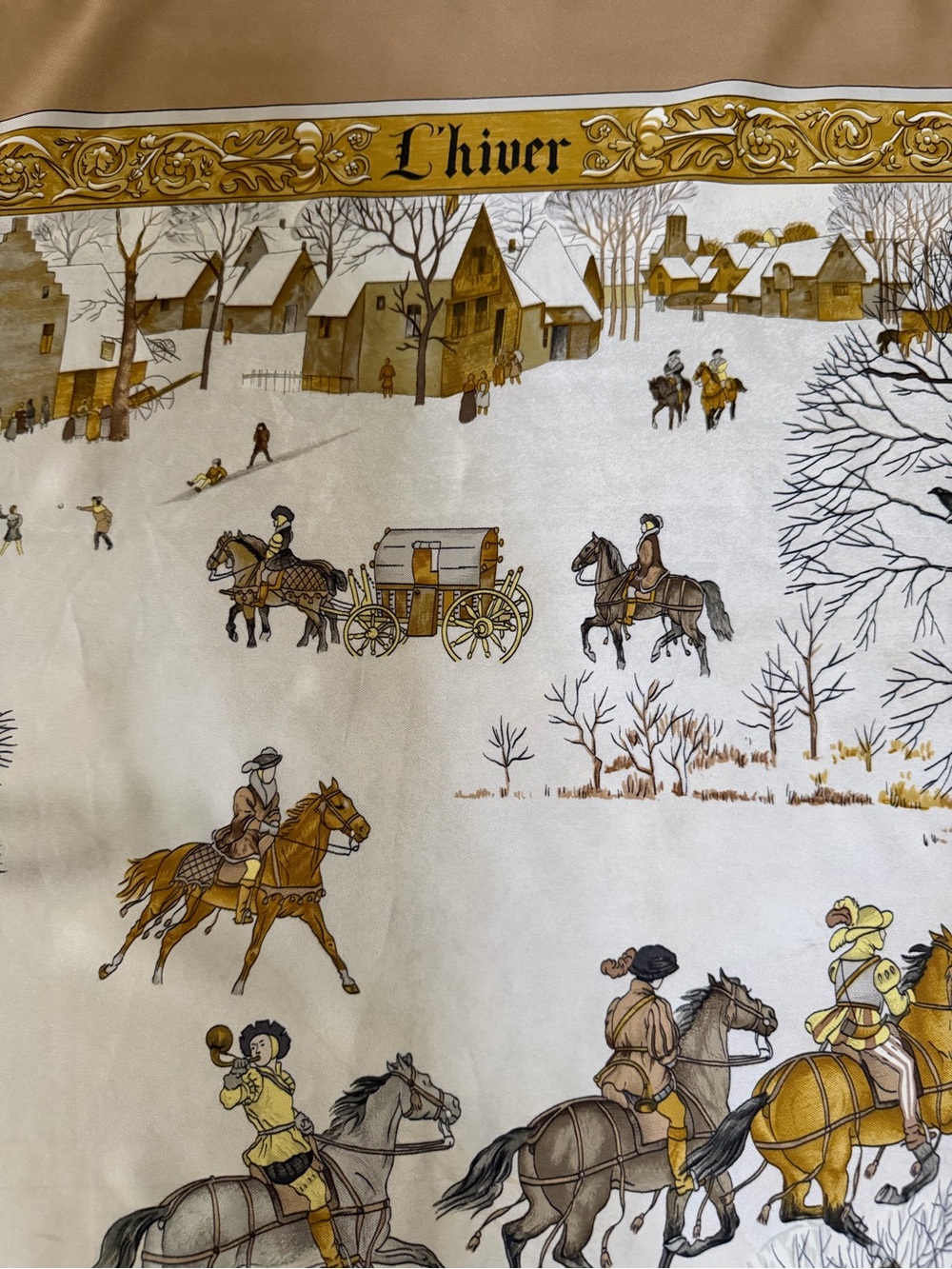Hermes L’hiver Silk Scarf. - Picture 14 of 16